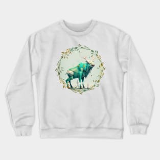 Mythical Antlered Beast Crewneck Sweatshirt